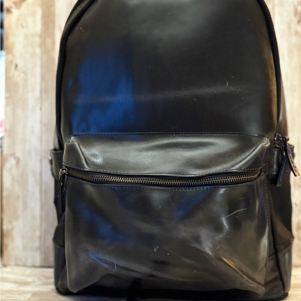 Robert Graham Genuine Hermitage Black Leather Backpack